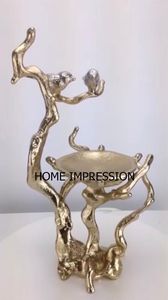 ชามเสิร์ฟอาหารอินเดียทรงหนาทำด้วยมือทำจากโลหะดีไซน์เนอร์ขอบโค้งมนดีไซน์ใหม่ทันสมัยเคลือบทองและเคลือบ - Product Image 4