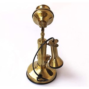 Brass Candlestick Phone <b>Retro</b> Dialing Home Office <b>Desk</b> Phone - Product Image 6