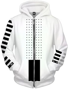 Sweat à capuche confortable pour homme, 100 % polyester, doublure polaire, écologique, imprimé numérique, col à capuche, couleur unie - Product Image 2