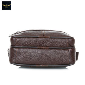 Sacs de messager en cuir de vachette sacs à main marron sacs à bandoulière en cuir véritable pour hommes - Product Image 6