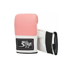Guantes de boxeo de diseño OEM, Color rosa y blanco, lisos, hechos con cuero de PU, hechos en paquistaní - Product Image 3