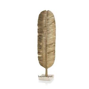 Escultura de hoja Bohemia moderna Artesanía de aluminio hecha a mano Producto al por mayor - Product Image 1