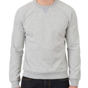 การออกแบบที่กําหนดเองปักโลโก้ผู้ชาย Raglan เสื้อสเวตเตอร์คอกลมแขนยาวและเสื้อฮู้ดพร้อมขอบยาง - Product Image 1