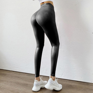 Leggings de Yoga élégants, couleur unie, Sexy, brillant, nouvelle collection 2021 - Product Image 3