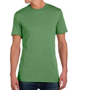 Camisetas de algodón peinado verde Kelly, Camiseta con estampado personalizado, camiseta preencogida de doble aguja sin costuras para hombre, Camiseta de algodón pesado - Product Image 4
