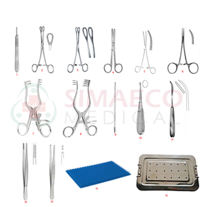 Juego de Instrumentos para Incisiones y Abscesos de 15 Piezas de Acero Inoxidable, Eléctricos, la Base de los Instrumentos Quirúrgicos - Product Image 1
