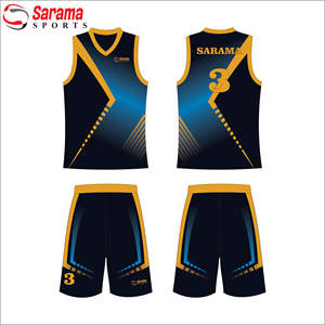 Uniforme de baloncesto Uniformes de baloncesto Uniforme de baloncesto personalizado Diseño Color azul para niños jóvenes, - Product Image 2