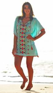 Chaine Style Vintage, broderie en dentelle à manches courtes, col en pompon, Pom Pom, en point de chaîne, vente en gros, - Product Image 2