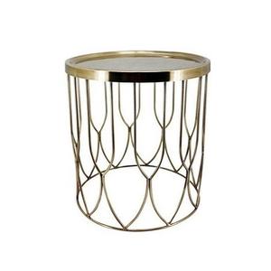 Table d'appoint de salon au design unique en métal couleur or Table basse de service pour la maison et le restaurant - Product Image 4