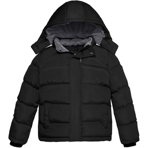 Manteau d'hiver imperméable pour garçons et filles, veste coupe-vent noire pour enfants - Product Image 1