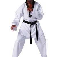 Taekwondo Uniform, Karate Clothes, Red, Black or Black