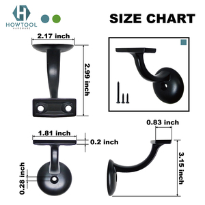 Cầu Thang Hỗ Trợ Phần Cứng Cầu Thang Kẽm Tay Vịn Trang Trí Giá Đỡ L005 HOWTOOL - Product Image 2