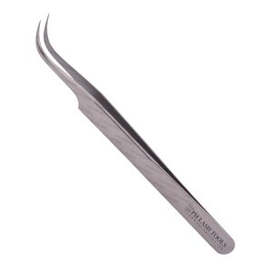 Eyelash Extension Wide Curved Tip Tweezer in Water Sand Color Private Label, Stainless Steel Eyelash Extension Tweezer - Product Image 3