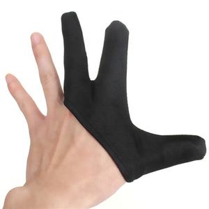 Guantes negros de tres dedos Herramientas de estilismo para el cabello de peluquero de salón resistentes al calor - Product Image 1