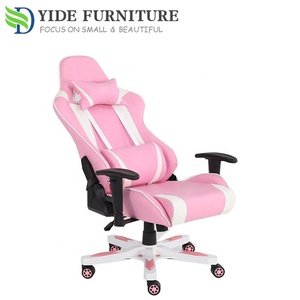 Sillas <span class=keywords><strong>Gamer</strong></span> Económicas para Juegos, <span class=keywords><strong>Silla</strong></span> de Computadora de Cuero <span class=keywords><strong>Rosa</strong></span> <span class=keywords><strong>y</strong></span> Blanco - Product Image 5