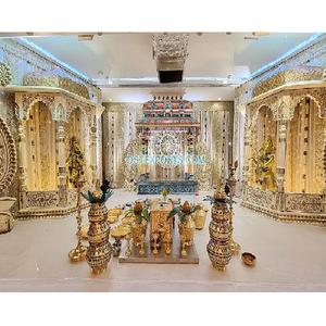 Manavarai-Decoración de escenario de boda, mantel de escenario de indio real, decoración de escenario de boda - Product Image 1