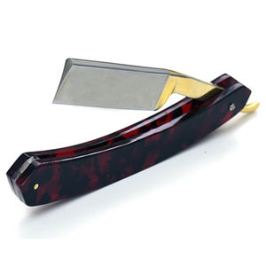 Nouveau design Rasoir droit en acier Damas avec manche en bois pour barbiers - Product Image 5