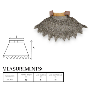 มาตรวัดขนาด9มม. 17นิ้วปรับแต่งได้ Bishop chainmail mantle riveted Solid Antique เกราะเหล็กพิมพ์ดิจิตอลแหวนโลหะงานฝีมือ - Product Image 4