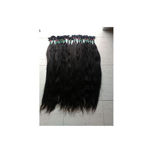 Pelucas de cabello humano liso, pelo indio de alta calidad, sedoso, venta al por mayor, precio a granel - Product Image 1