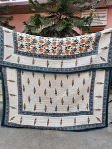 Mantas de Tela Estampada en Bloque de Alta Calidad, Acolchadas de Algodón, Reversibles, Tamaño Individual, Edredón, Manta de Invierno Cálida para el Hogar - Product Image 4