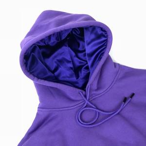 Sudadera con capucha de satén para hombre, jersey con forro liso de Color bloqueado, a la moda, nuevo estilo - Product Image 2
