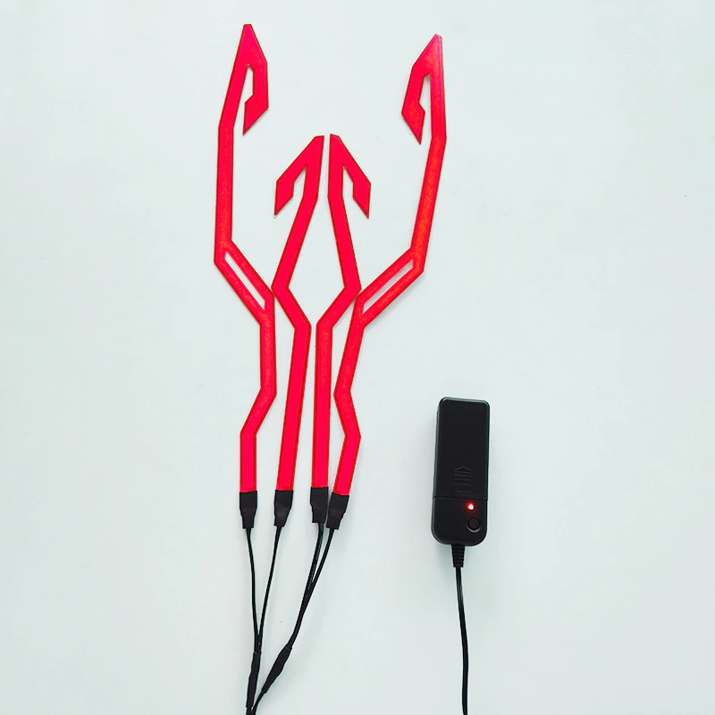 Мотоцикл светодиодный ночной езды сигнала шлем EL подсветки нашлемный свет бар ночной подсветки мотоциклетный шлем свет Бар Газа комплект