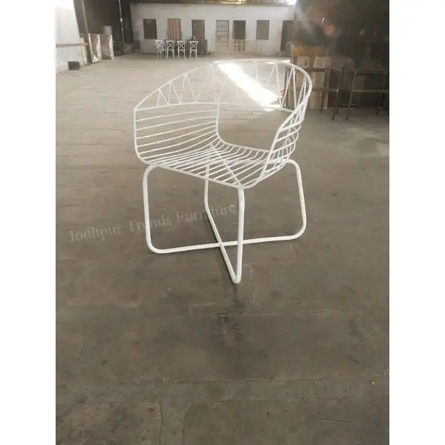 Custom industrial hotel furniture Vintage Industrial Jodhpur Modern Iron Wire Chair Restaurant Cafe Chair New Design