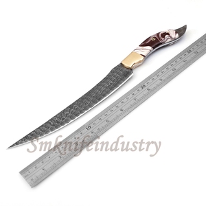 13 Inches New Style Custom Hand Forged Damascus Fillet <b>Chef</b> knife With leather Sheath cover (smk1639) - Product Image 2