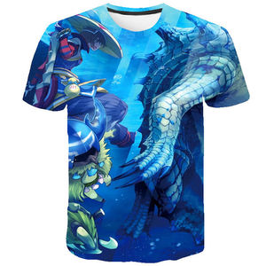 Camiseta 5% algodón 95% poliéster para hombre, camisa personalizada con mezcla 3d, impresión por sublimación - Product Image 1