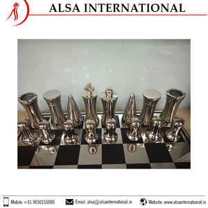 Wholesaler Top Selling Custom Own Logo Design Metal Players Large <b>Chess</b> <b>Board</b> <b>Set</b> Available Buy at Cheap Price - Product Image 6