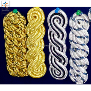 Hombreras con Cordón Metálico Trenzado Plateado/Dorado OEM al por Mayor, Hombreras de Cordón Soutache para Uniformes Ceremoniales - Product Image 5