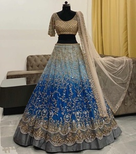 NEW--INDIAN/PAKISTANI BEAUTIFUL DESIGN EMBROIDERY on BRIDAL--LEHENGA , <b>BLOUSE</b> DRESS Embellished ZARDOZI Work for Wedding @ 2021 - Product Image 1