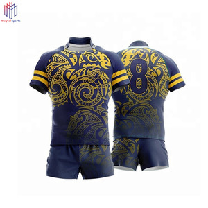 Vêtements de football rugby unisexe 100% polyester, ensembles d'uniformes de sport personnalisés avec logo par sublimation et maillots de chemises à impression de chiffres - Product Image 3