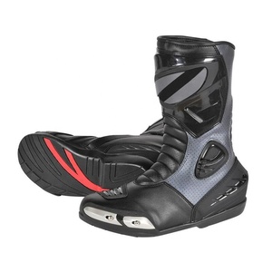 Botas de moto de cuero de estilo deportivo transpirables impermeables profesionales, zapatos de moto de carreras para motociclista - Product Image 6