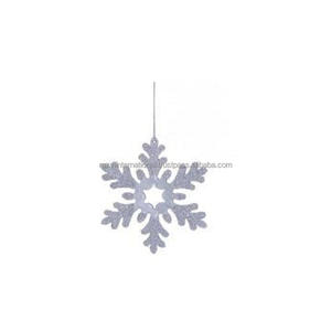 Shiny Gold Plating Metal Zinc Alloy <b>Christmas</b> Tree Decor Jeweled Snowflake Hanging Ornament - Product Image 5