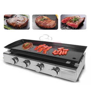 2500W Gaz <span class=keywords><strong>Plancha</strong></span> Made in China Plaque Chauffante Épaisseur Restaurant 4 Brûleur Comptoir Plaque Chauffante - Product Image 3