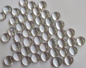 Cabujones de topacio blanco Natural, cabujones redondos de 2mm a 8mm, de alta calidad - Product Image 3