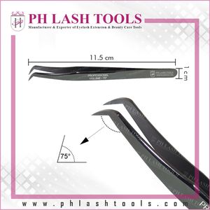Alemán de acero inoxidable de Color negro de extensión de pestañas pinzas (punta estrecha) mejor pinzas para pestañas extensión pestañas pinzas - Product Image 5