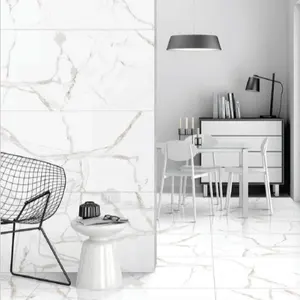 Ubin Dinding dan Porselen Berkilau Putih Marmer Kualitas Terbaik MULTI Guna 600X600Mm 800X800Mm 600X1.200 Mm 600X1.200 Mm
