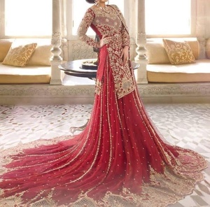 Superbe robe indienne pakistanaise Lehenga avec broderie lourde tenue de mariage de mariée élégante pour 2025 occasions spéciales - Product Image 1