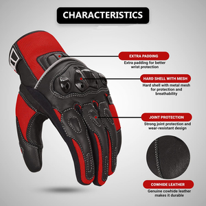 Guantes de carreras de motos XL para hombre de Biker, impermeables, protección adicional para las manos con malla metálica y Molde de plástico para una alta protección - Product Image 2