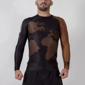 Quick Dry Long Sleeve Swim <b>Shirt</b> Chlorine Resistant Rashie Upf50+ Rashguard Men's Surfing Rash Guard - Product Image 3