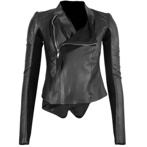 Top Quality 2024 New Design Lambskin Outer Leather Fashion Jacket for Women