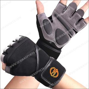 Guantes de gimnasio antideslizantes unisex con cuero transpirable para entrenamiento físico, levantamiento de pesas, muñequeras, goma rosa y negra - Product Image 6