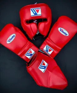 New Profesional Pro Đấm Tùy Chỉnh Thực Hiện Chiến Thắng Boxing Bộ Boxing Bánh Da Bộ Boxing Head Guard Háng Guard