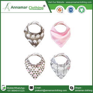 Baberos de Algodón Orgánico |   Baberos Suaves y Lavables para Bebés |   Baberos Reutilizables para la Alimentación |   Accesorio Transpirable Estampado para el Cuidado del Bebé - Product Image 2