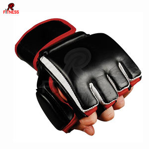 Gants de boxe professionnels demi-doigts, protège-pouce thaïlandais, gants de MMA en cuir véritable UFC - Product Image 4
