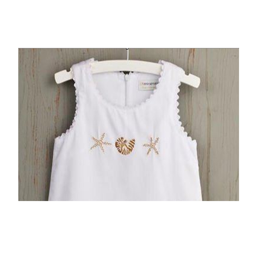 hand embroidrery baby dress 100%cotton Quang Thanh embroidery QTBD2