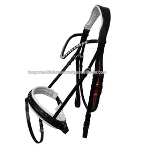 Brida de cuero ostentosa para caballos de carreras Proveedores de productos de caballos de alta calidad - Product Image 3