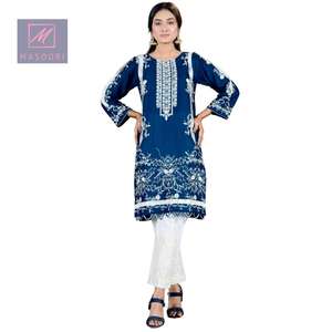 Salwar Kameez de Verano para Mujer, de Algodón, con Bordado a Mano, Diseños con Hilos, Marca Masoori - Product Image 1